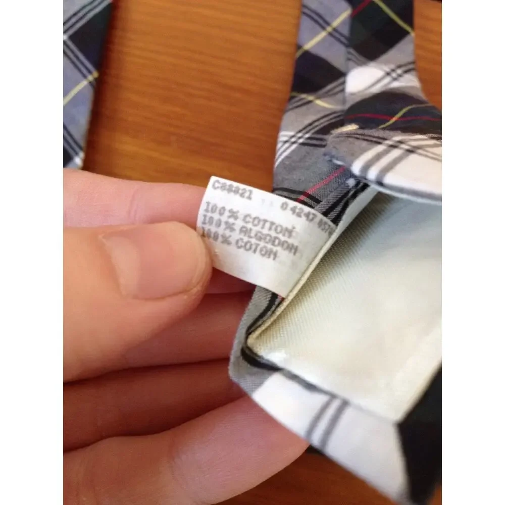 Vintage Socttish Tartan Plaid 100% Cotton Reed St James Neck Tie USA Made 3.75